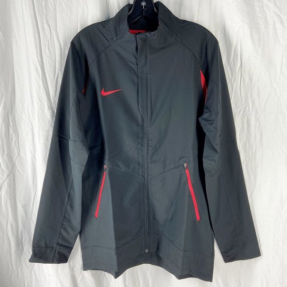Nike Mens Black Red Dri-Fit Team Disruption Full Zip Jacket